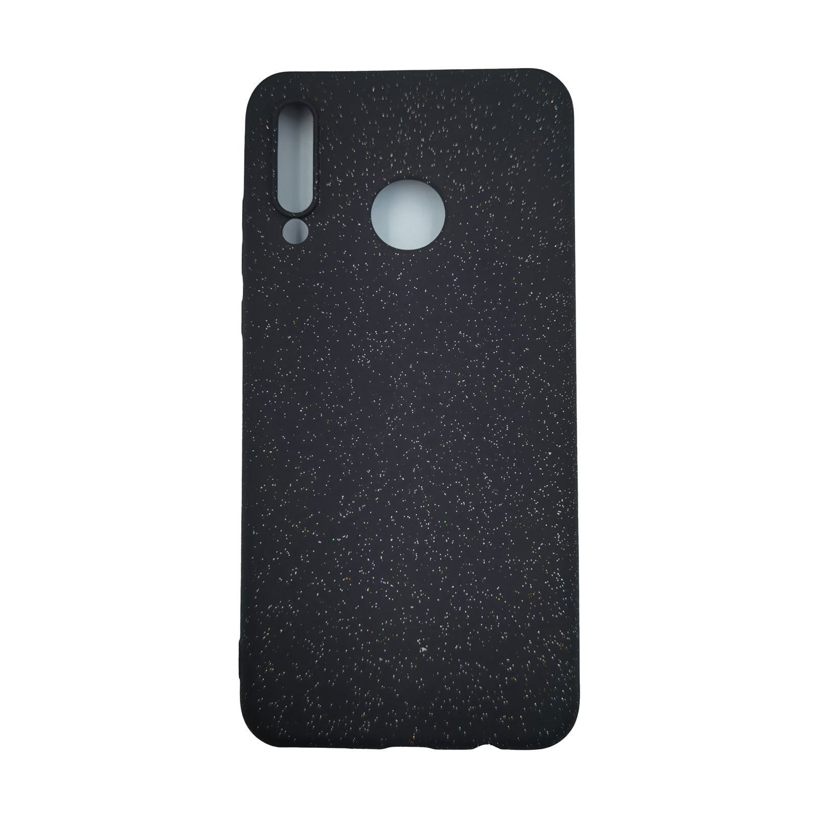 Husa silicon Huawei P30 Lite Matte Glitter, Antisoc, TPU, Viceversa Negru