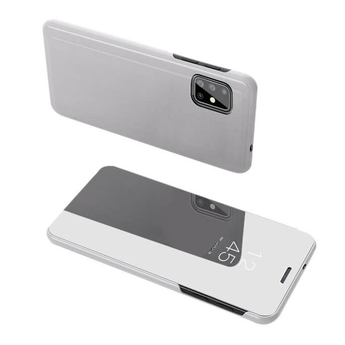 Husa Samsung S20 Ultra, Flip / Book / Carte, Clear View, Silver