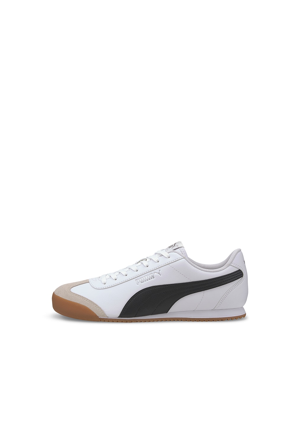 Puma, Pantofi sport unisex, realizati din piele ecologica si cu insertii de piele intoarsa Turino
