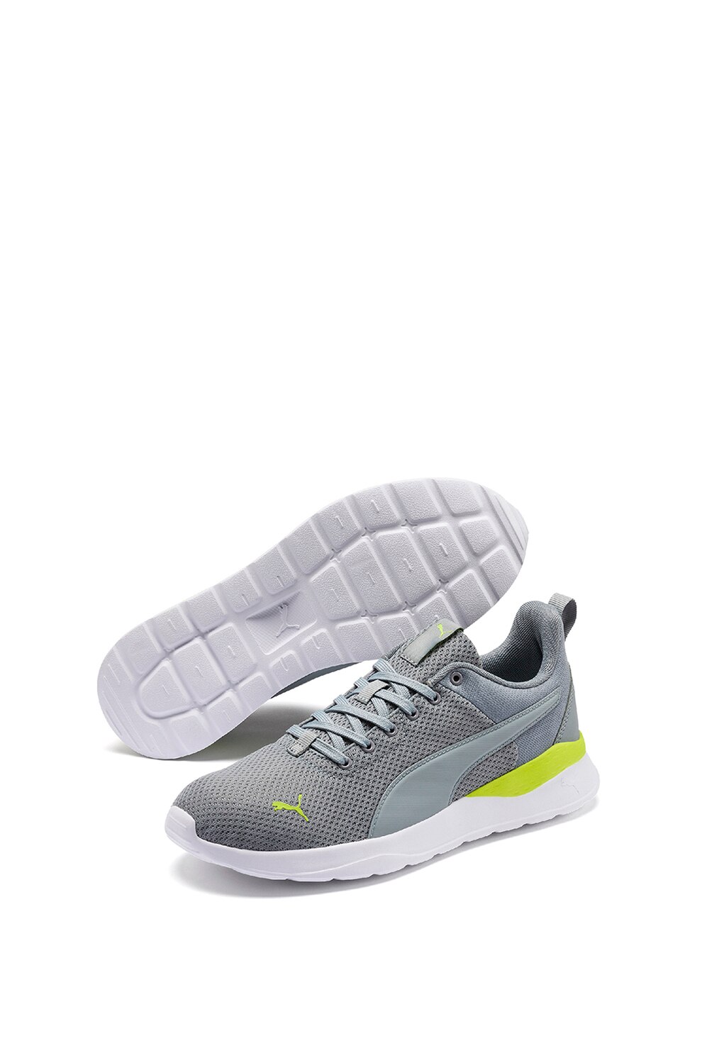 Puma, Pantofi sport slip-on de plasa Anzarun Lite, Gri, 8