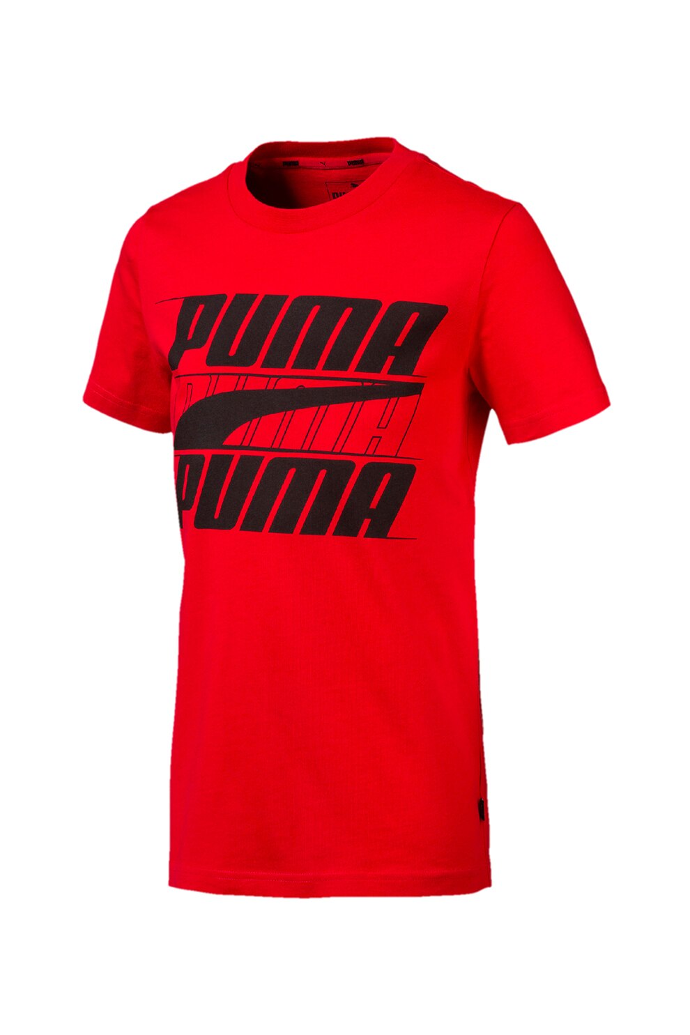 Puma, Tricou cu imprimeu logo Rebel Bold, Rosu/Negru, 116 CM