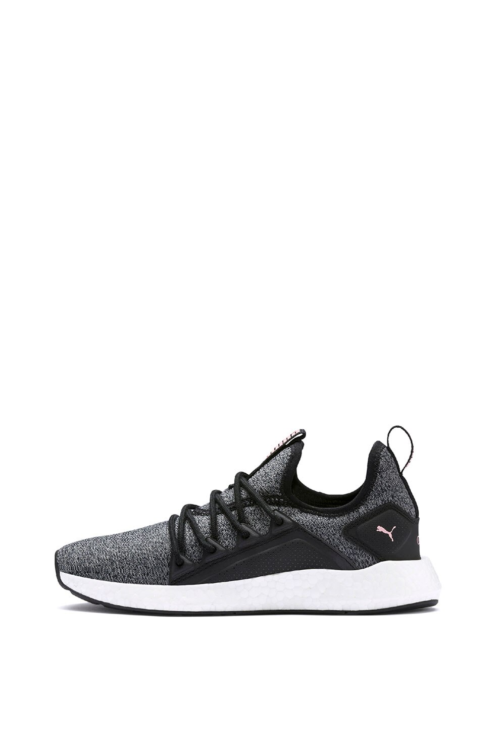 Puma, Pantofi tricotati, pentru alergare Nrgy Neko, Negru/Alb/Roz, 5