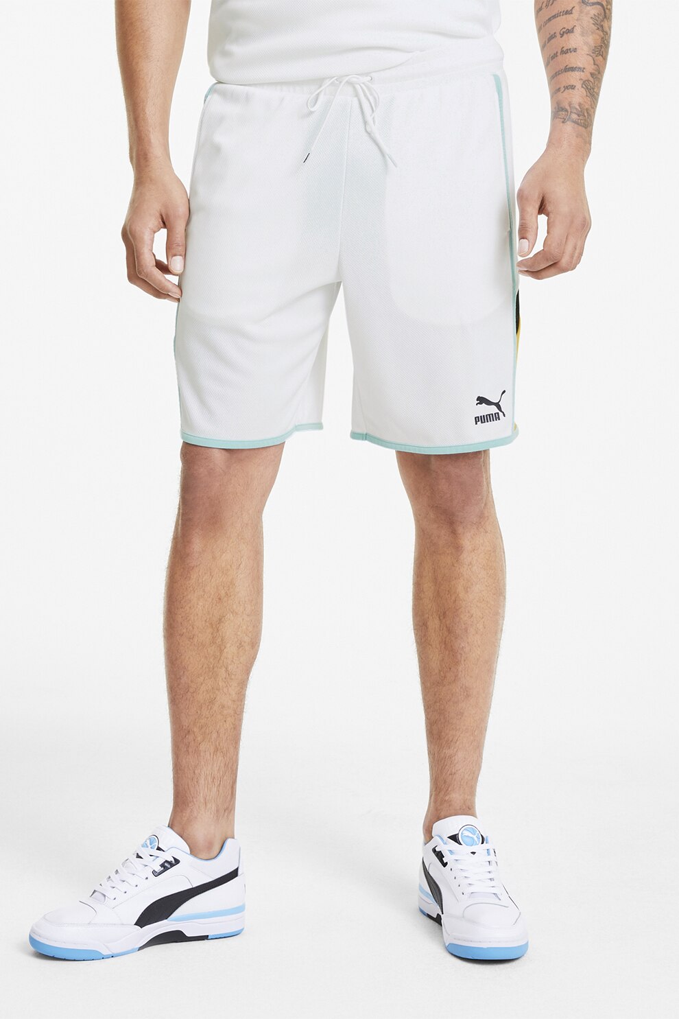 Puma, Bermude pentru antrenament Iconic MCS, Alb optic