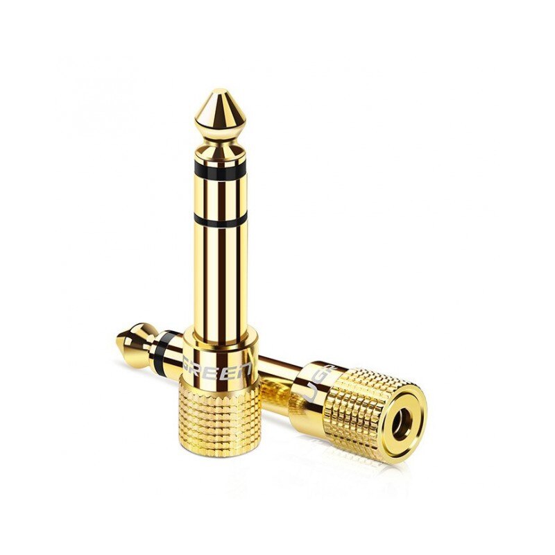 Adaptor Mini Jack 3.5 mm la Jack 6.3 mm, Ugreen, Gold - 825035
