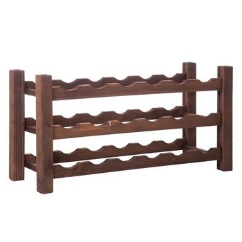 Raft lemn maro VinO pentru 18 sticle vin Raft lemn maro VinO pentru 18 sticle vin