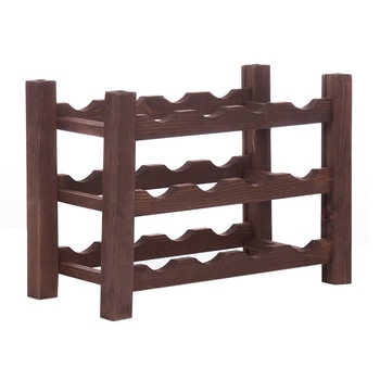 Raft lemn maro VinO pentru 12 sticle vin Raft lemn maro VinO pentru 12 sticle vin