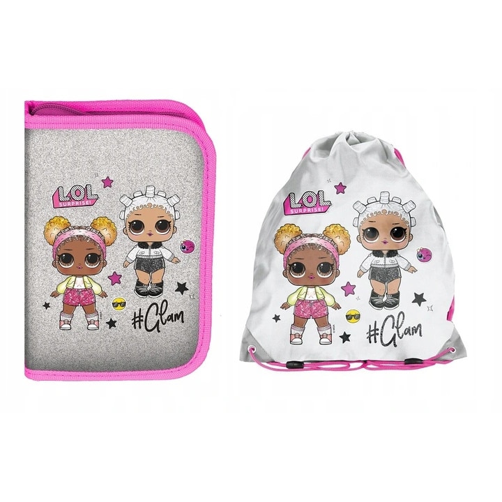 Set Lol, penar, sac pentru pantofi, multicolor, new