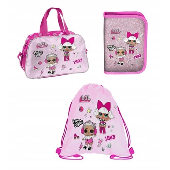 Set l.o.l. surprise penar, sac pentru pantofi, geanta sport, multicolor Set l.o.l. surprise penar, sac pentru pantofi, geanta sport, multicolor