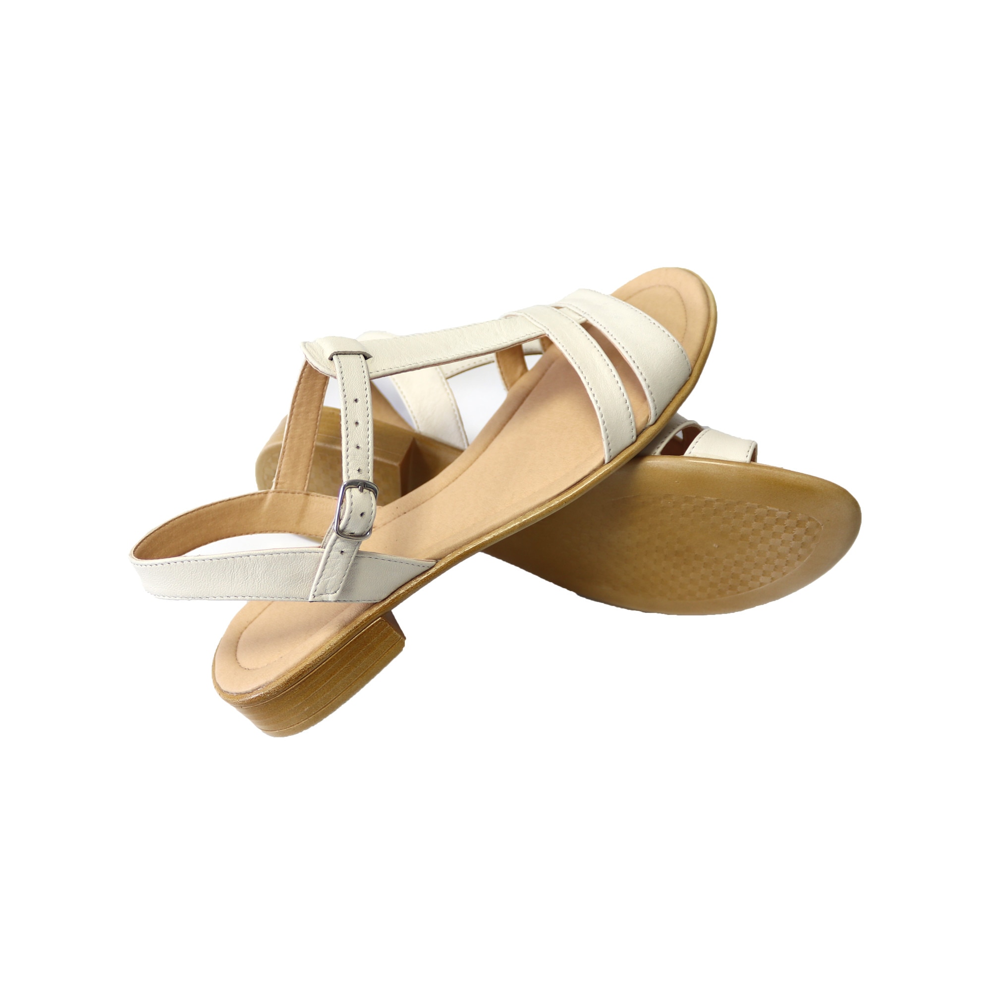 Дамски ниски бежови сандали Mateo Shoes 15, естествена кожа, 35 EU ...