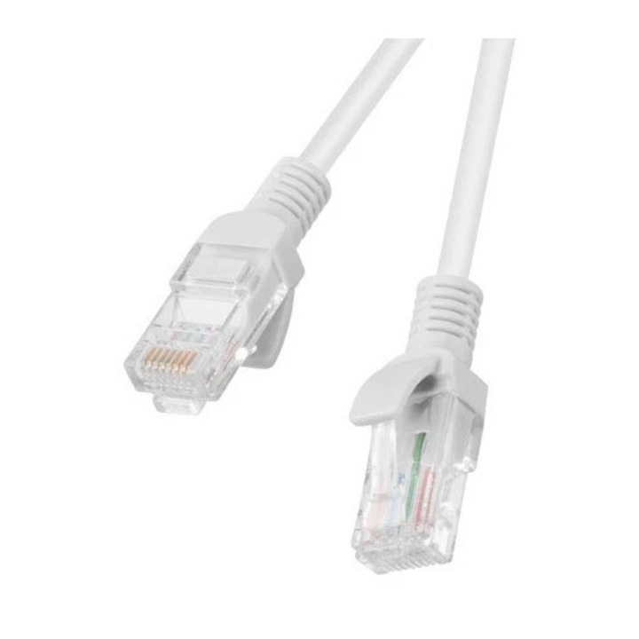 Cablu UTP, Lanberg 42781, cat.5e, mufat 2xRJ45, lungime 30m, AWG 26, 100 MHz, de legatura retea, ethernet, gri Gri 30 m