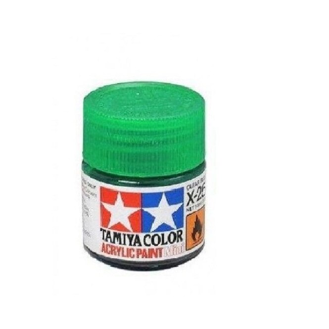 Vopsea acrilica pentru modelism Tamiya 81525 X-25 Clear Green (gloss) 10ml TAM X251