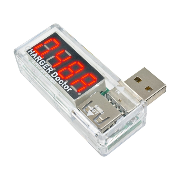 USB волтметър Arduino Clone, Прозрачен