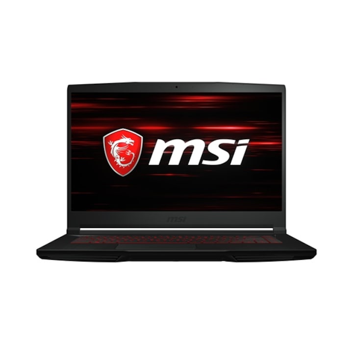 MSI GF63 Thin 10SCXR 15,6 FullHD 144Hz laptop, Intel Core i5-10300H, 8GB, 512GB SSD, GeForce GTX 1650 4GB MAX Q, FreeDOS, Magyar billentyűzet, Fekete