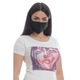 Masca de protectie fata din bumbac cu densitate mare, 2 straturi, Dress To Impress, neagra