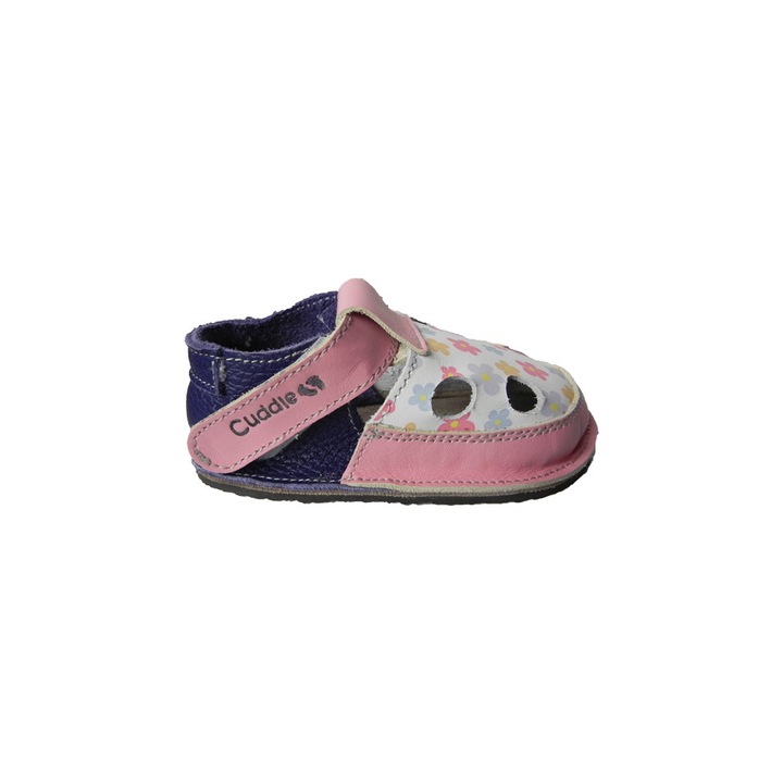 Детски сандали Cuddle Shoes, Естествена кожа, Лилав/Розово