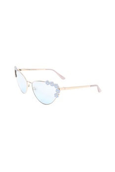 Guess, Ochelari de soare cat-eye cu detalii florale, Argintiu, 64-17-135 Standard Guess, Ochelari de soare cat-eye cu detalii florale, Argintiu, 64-17-135 Standard