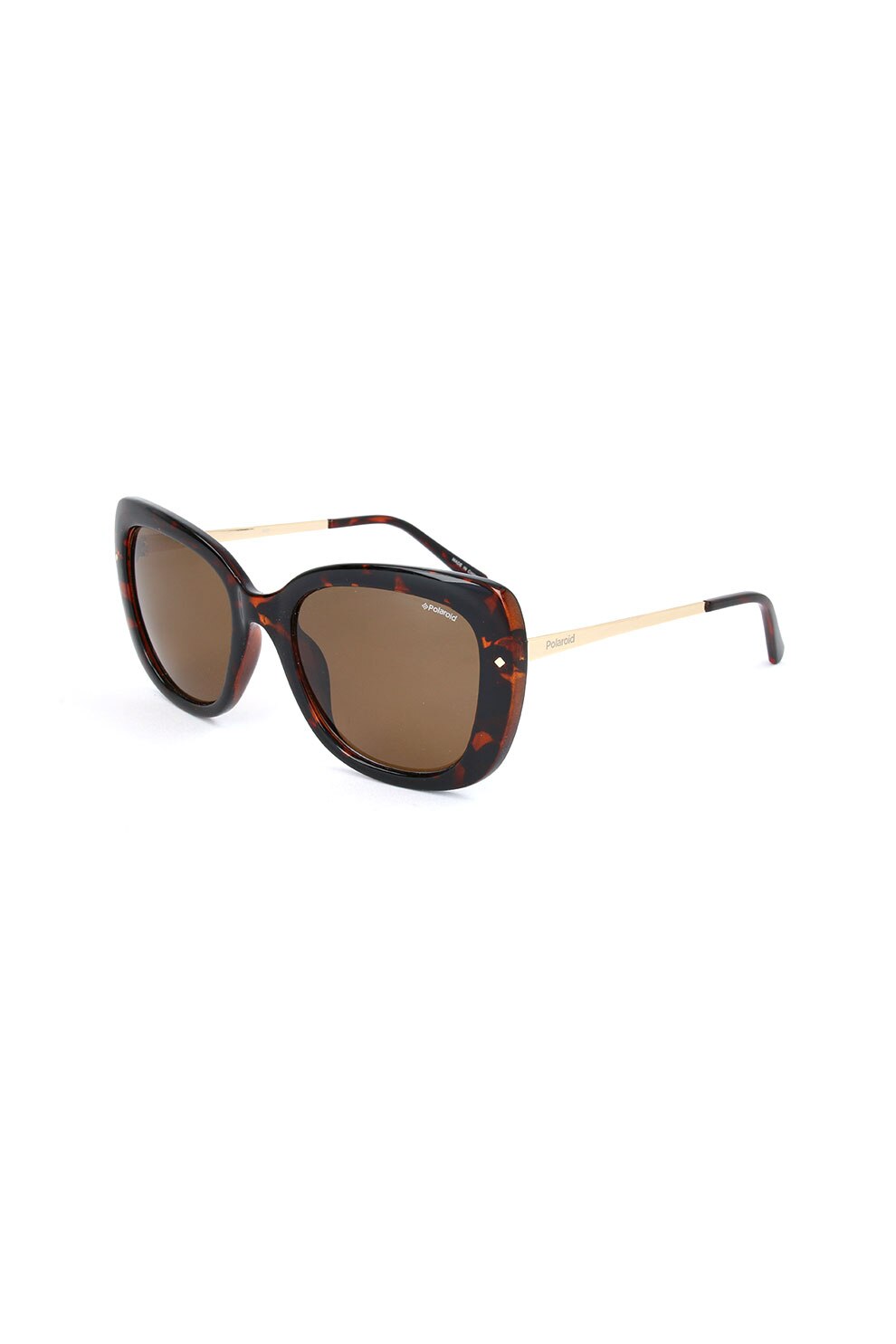 Polaroid, Ochelari de soare butterfly cu lentile polarizate, Maro inchis tortoise, 53-20-140 Standard