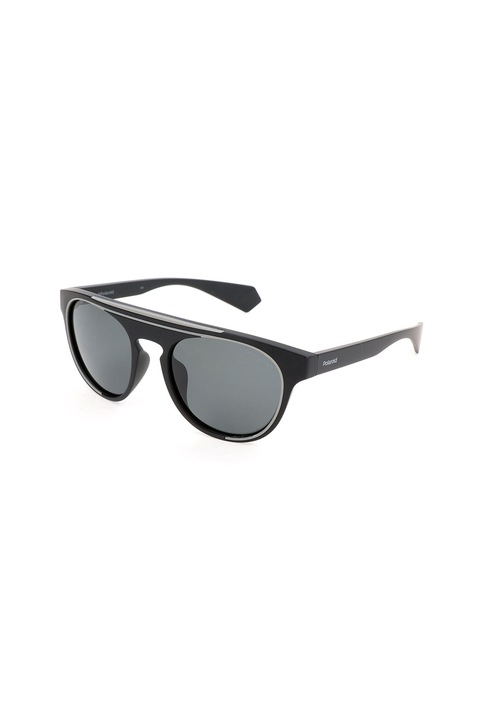 Polaroid, Унисекс слънчеви очила стил Aviator с поляризация, Черен/Принт, 52-20-140 Standard