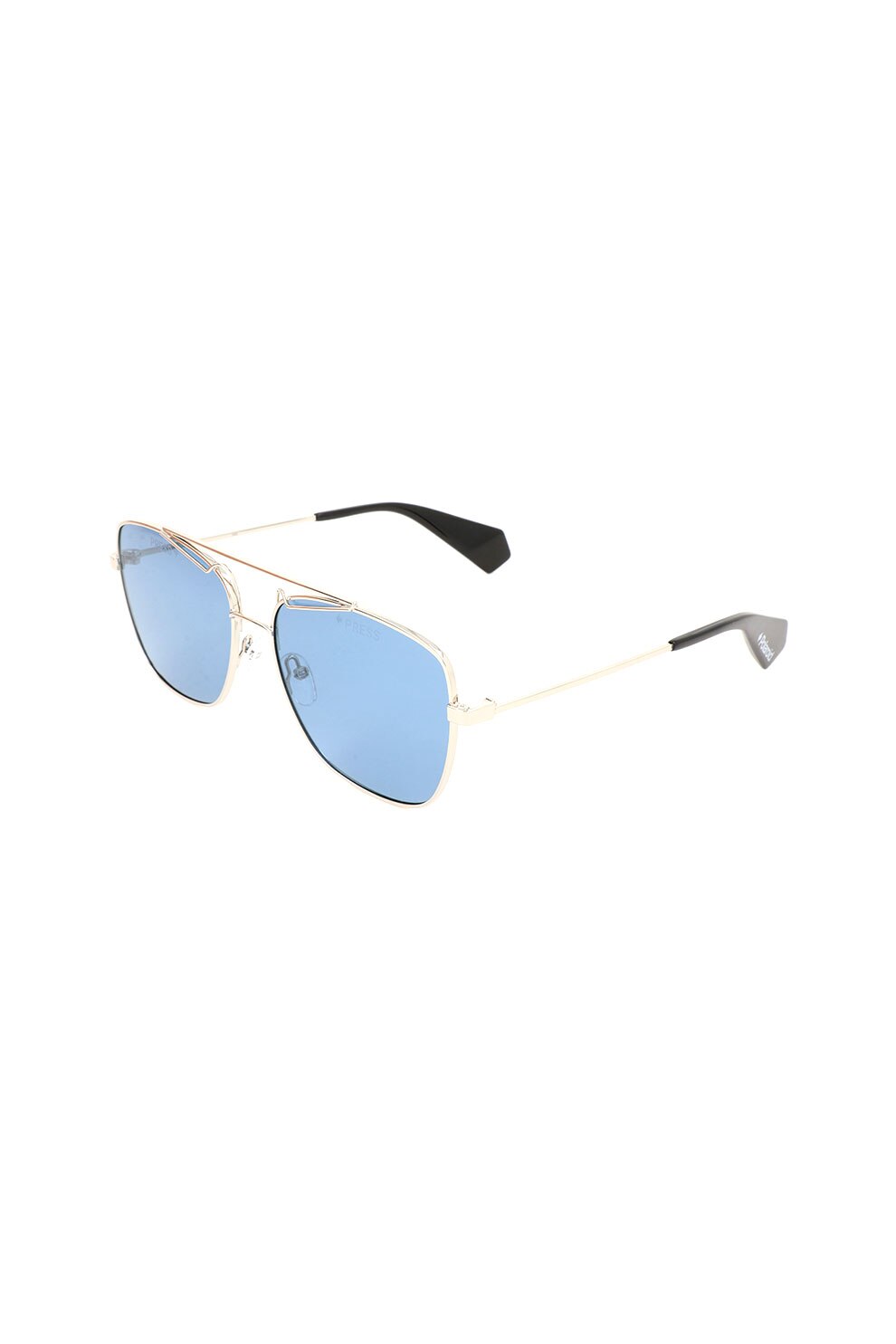 Polaroid, Ochelari de soare unisex aviator, cu lentile polarizate, Auriu, 59-16-150 Standard