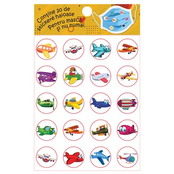 Set stickere pentru masca protectie - Avioane Set stickere pentru masca protectie - Avioane