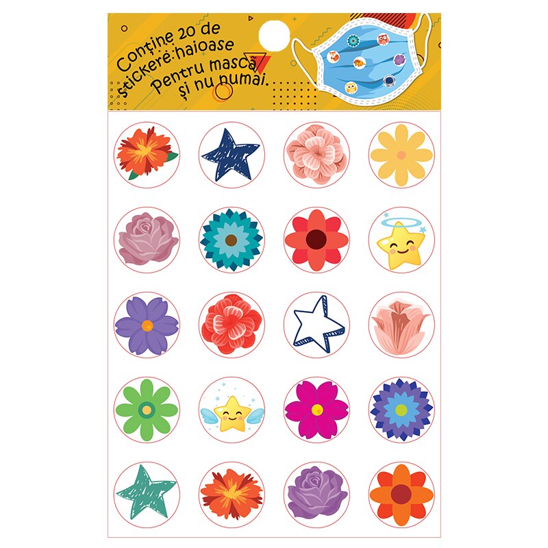Set stickere pentru masca protectie - Flori