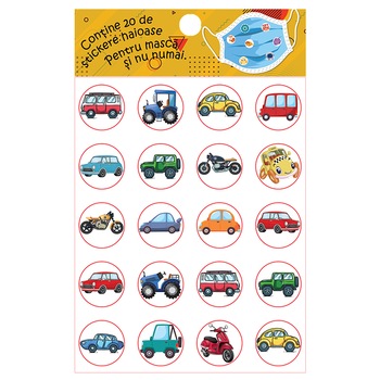 Set stickere pentru masca protectie - Masini Set stickere pentru masca protectie - Masini