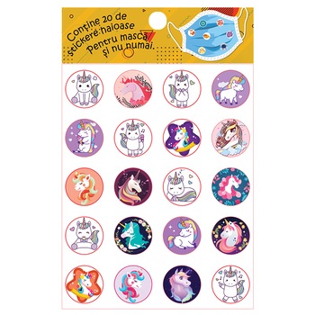 Set stickere pentru masca protectie - Unicorn Set stickere pentru masca protectie - Unicorn