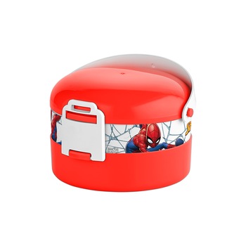 Cutie alimentara model Spider-Man, PVC, 1000ml, Rosu/Alb Cutie alimentara model Spider-Man, PVC, 1000ml, Rosu/Alb