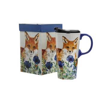 Cana Ceramica In Cutie Cadou Cu Model Fox, 500ml Cana Ceramica In Cutie Cadou Cu Model Fox, 500ml