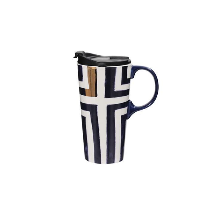 Cana Ceramica In Cutie Cadou Cu Model Geometric, 500ml