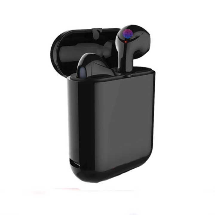 Vezeték nélküli fejhallgató BeSmart i12 TWS Bluetooth 5.0 érintésvezérléssel és 3D hanggal, fekete