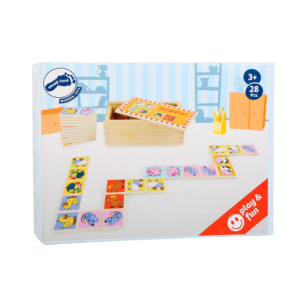 Domino, Small Foot, Animale, 28 de piese, Multicolor