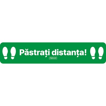 Autocolant distantare Covid-19, ADL5, linie, verde, 50 x 10 cm Autocolant distantare Covid-19, ADL5, linie, verde, 50 x 10 cm