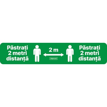 Autocolant distantare Covid-19, ADL4, linie, verde, 50 x 10 cm Autocolant distantare Covid-19, ADL4, linie, verde, 50 x 10 cm