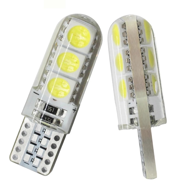 Set 2 leduri pozitie, canbus , carcasa silicon, alb 6000k