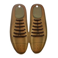 Sireturi Elastice din Silicon pentru pantofi eleganti din piele, functie NO TOUCH, SIRETILA, Maro