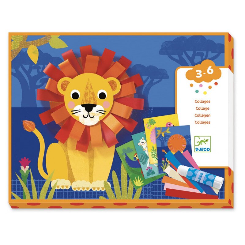 Set creativ 4 planse Animale cu bucle,Djeco