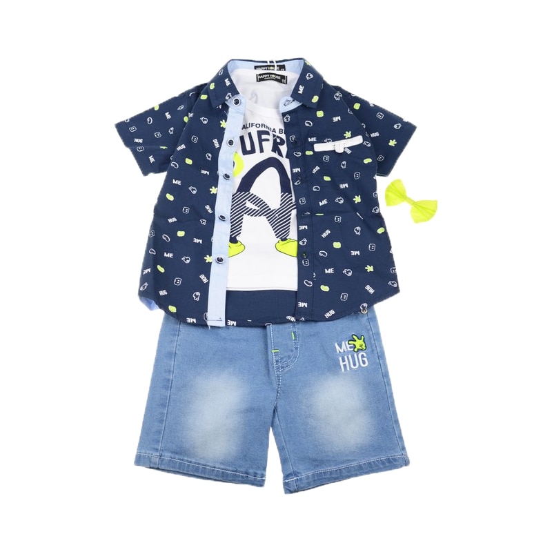 Compleu 4 piese pentru baieti Happy House JF-1829-1, Multicolor