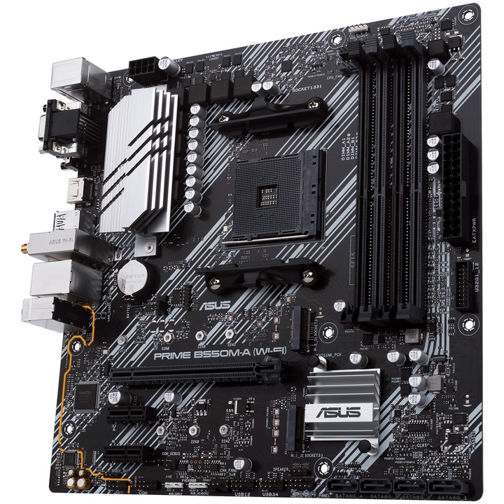 Placa de baza ASUS PRIME B550M-A (WI-FI), Socket AM4