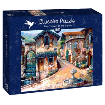 Puzzle Bluebird - The fountain on the square, 1000 piese Puzzle Bluebird - The fountain on the square, 1000 piese