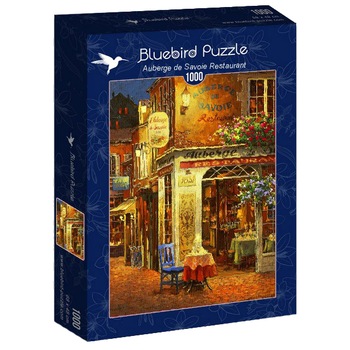 Puzzle Bluebird - Viktor Shvaiko, Auberge de Savoie restaurant, 1000 piese Puzzle Bluebird - Viktor Shvaiko, Auberge de Savoie restaurant, 1000 piese