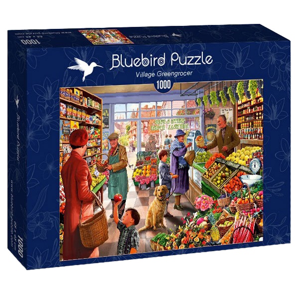 Puzzle Bluebird - Steve Crisp, Village greengrocer, 1000 piese