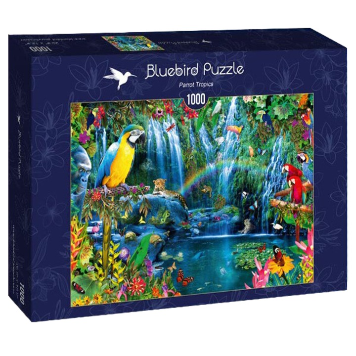 Puzzle Bluebird - Parrot tropics, 1000 piese
