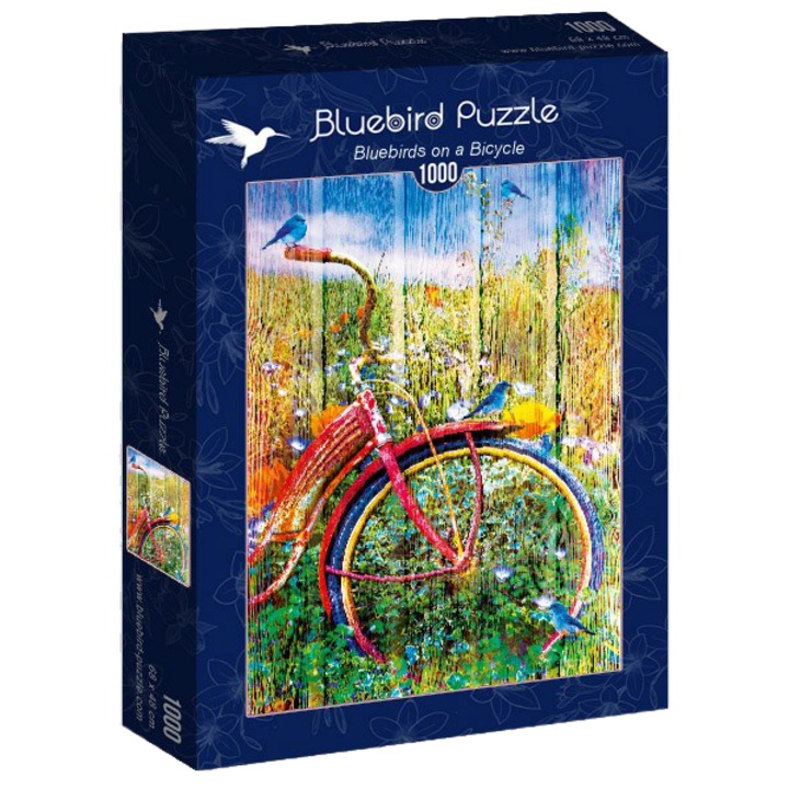 Bluebird Puzzle - Bluebirds on a bicycle, 1000 darab