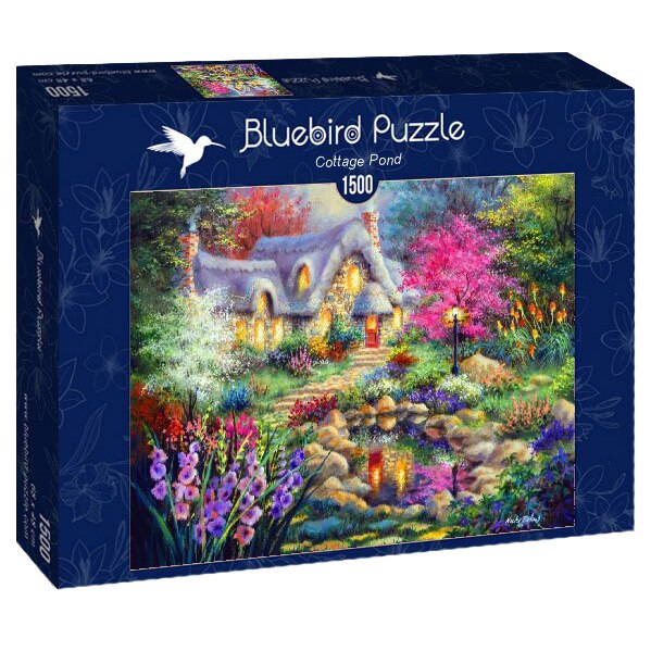 Puzzle Bluebird - Nicky Boehme, Cottage pond, 1500 piese