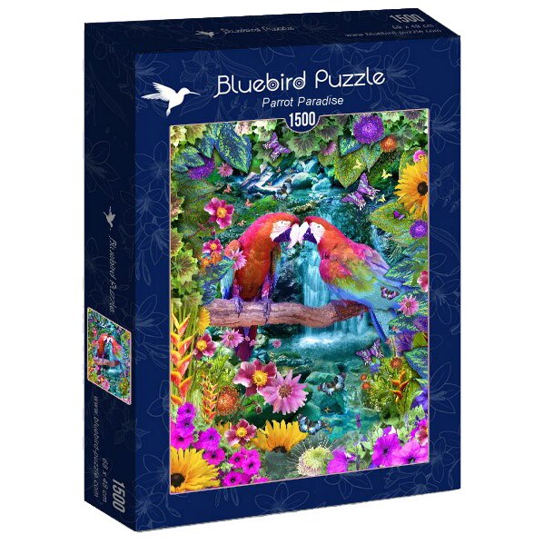 Puzzle Bluebird - Parrot paradise, 1500 piese