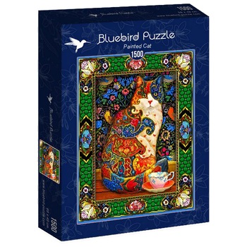 Puzzle Bluebird - Painted cat, 1500 piese Puzzle Bluebird - Painted cat, 1500 piese