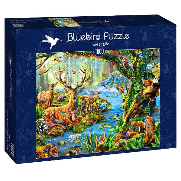 Puzzle Bluebird - Forest life, 1500 piese
