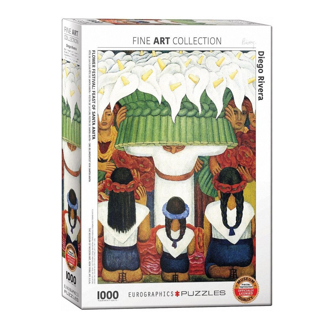 Puzzle Eurographics - Diego Rivera,Flower festival, 1000 piese