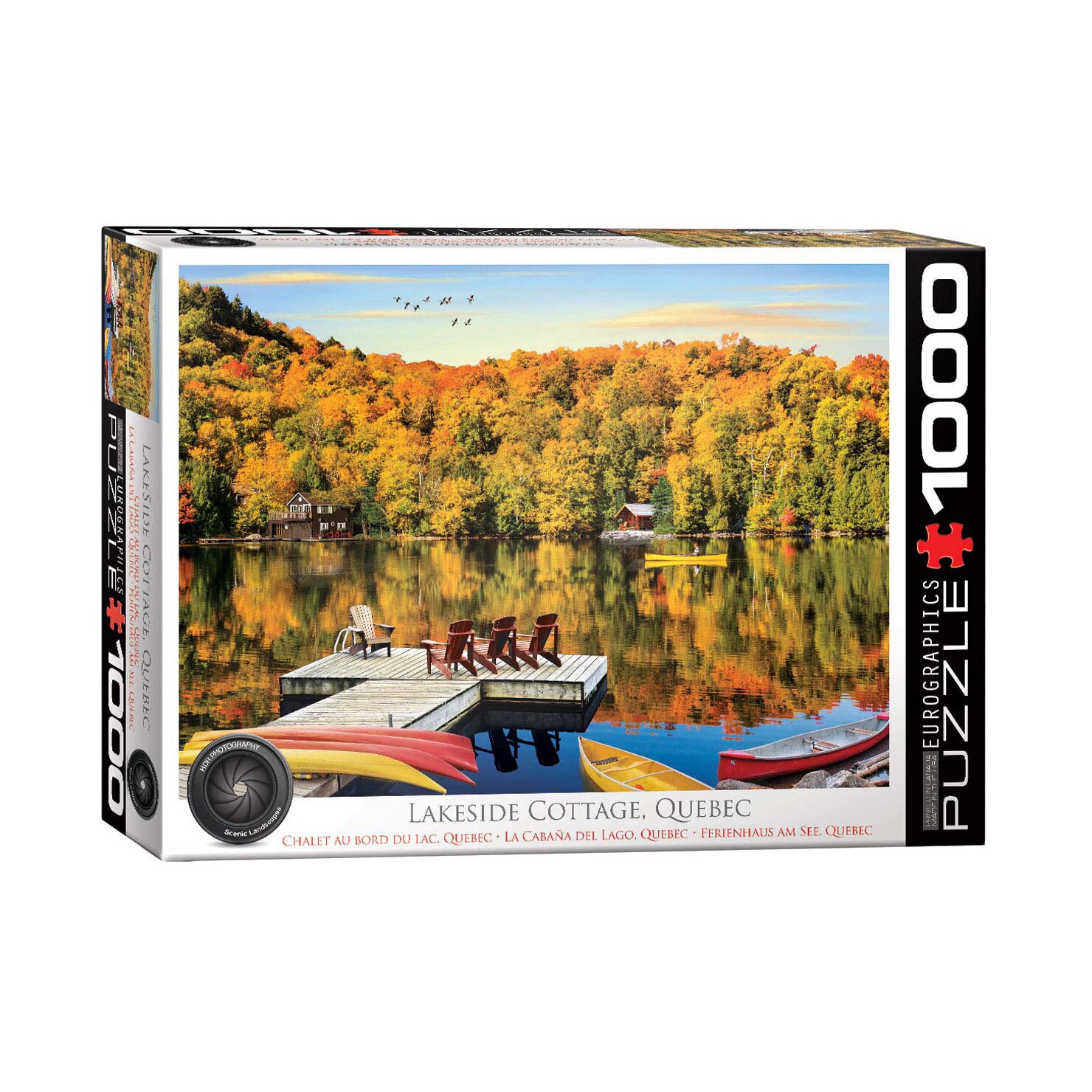 Puzzle Eurographics - Lakeside cottage quebec, 1000 piese